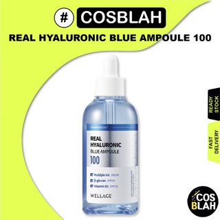 Wellage real hyaluronic blue 100 ampoule 60ml - nhiều ha, β-glucan, vitamin b5