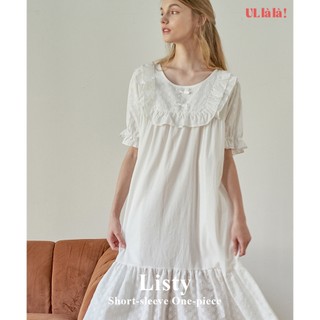  (24165WOSXN) ULLALA PYJAMAS Váy ngủ mặc nhà tay ngắn Listy (40'S) Free Size
