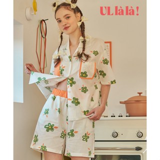 [Ullala CHÍNH THỨC] (24201WPSSN) ULLALA PAJAMAS Judy Set bộ đồ ngủ nữ mặc nhà tay ngắn cute Freesize