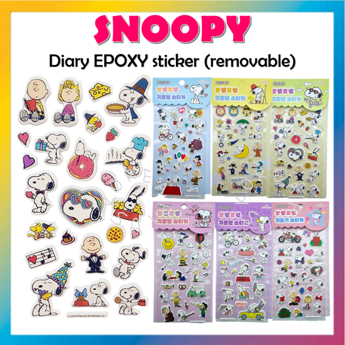 [Peanuts SNOOPY] Nhãn dán epoxy Nhật ký SNOOPY (có thể tháo rời)