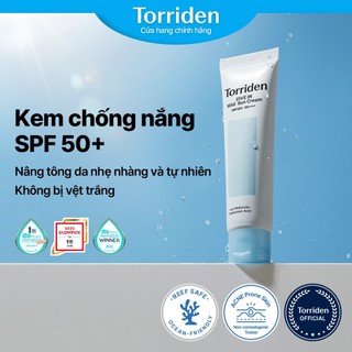 [Torriden Chính hãng] Kem chống nắng dịu nhẹ không nano DIVE IN Hyaluronic Acid, nâng tông da tự nhiên, chống tia UV, SPF 50+ PA++++, 60ml