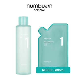 Numbuzin no.1 pure-full calming herb toner 300ml + refill 300ml