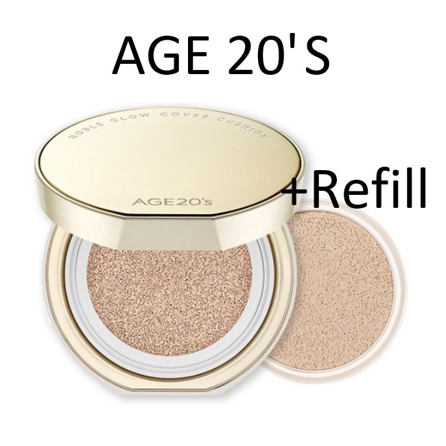 [AGE 20’s] Noble Glow Cover Cushion 12g (+ Refill)  Kem nền Glow Cover