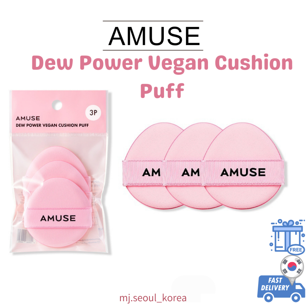 Amuse Dew Power Vegan Cushion Puff 3p