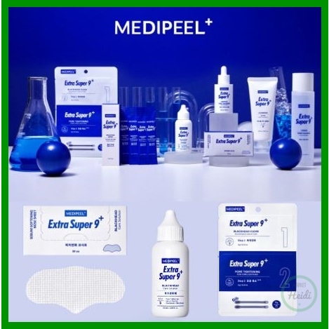Hàn QUỐC 🇰🇷 Medipeel Extra Super 9 Plus 2.0 Giải pháp chăm sóc mụn đầu đen / Bộ tẩy mụn đầu đen