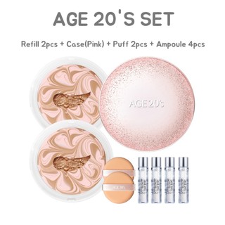  Hộp đựng Sparkle Age 20s (Hồng) + Đổ lại 12,5g x 2 cái + Ampoule 10ml x 4 cái