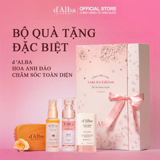  Bộ quà tặng đặc biệt d 'Alba Cherry Blossom (Serum dạng xịt 50ml, Sáp chống nắng 19g, Serum dưỡng và làm thơm tóc 50ml, Bàn chải tóc bằng gỗ 1 cái)