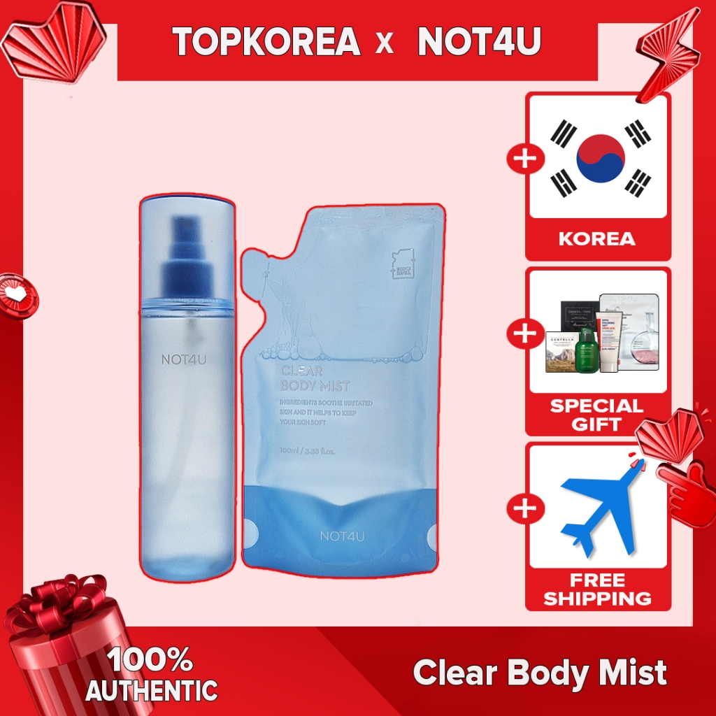 [Hàng mới về] << NOT4U CLEAR BODY MIST 200ml  >> Tinh chất dưỡng da NOT4U 200ml