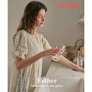  (24191WOSXN) VÁY NGỦ TAY NGẮN ULLALA PYJAMAS Esther COTTON 100% (40'S) Free Size