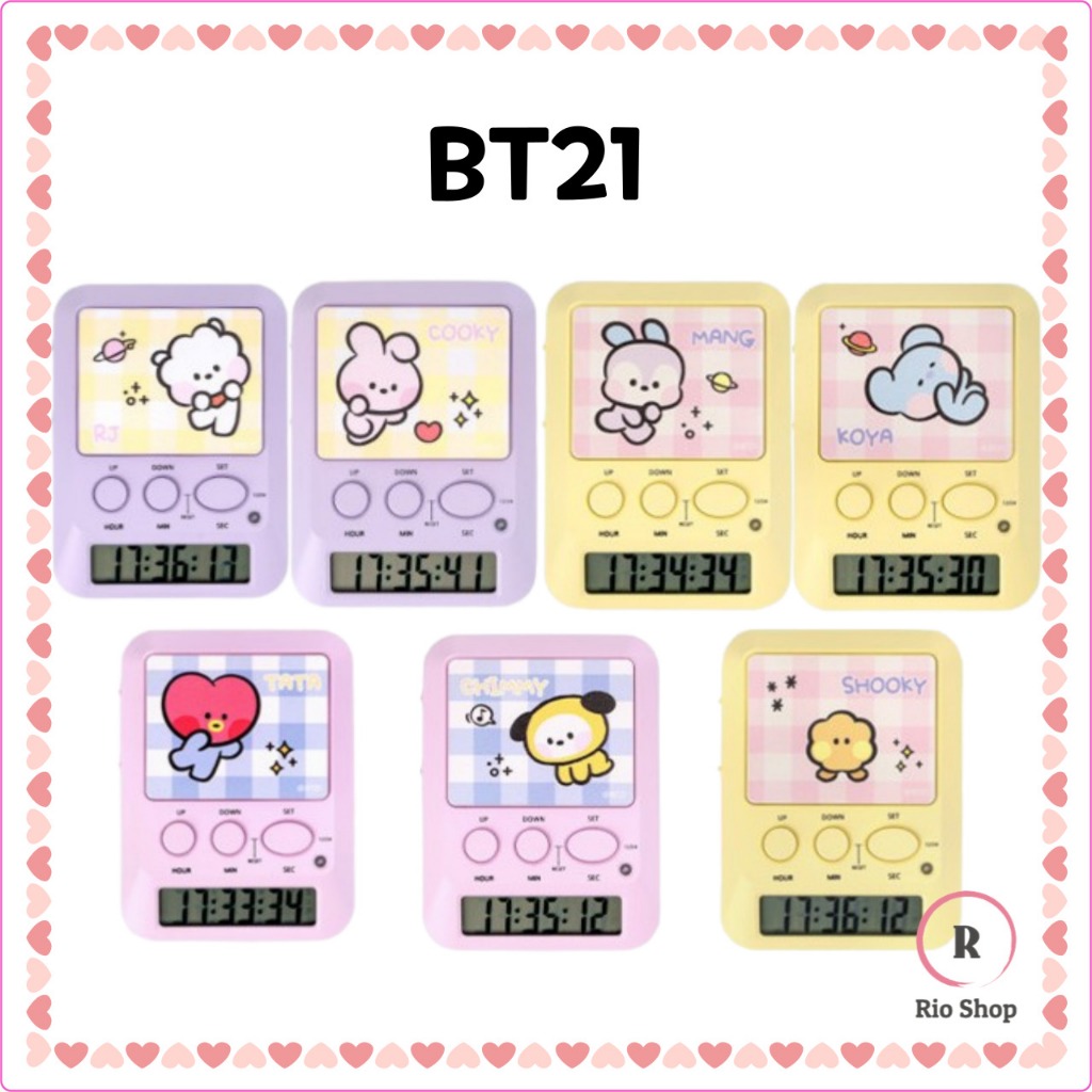 Đồng hồ bấm giờ Line Friends x BT21 RJ COOKY TATA CHIMMY MANG SHOCK KOYA