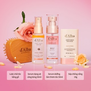 [d'Alba Official] Bộ quà tặng đặc biệt d 'Alba Cherry Blossom (Serum dạng xịt 50ml, Sáp chống nắng 19g, Serum dưỡng và làm thơm tóc 50ml, Bàn chải tóc bằng gỗ 1 cái)