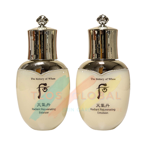 2 chai Whoo Cheongidan Radiant Rejuvenating Emulsion + Balancer 25ml