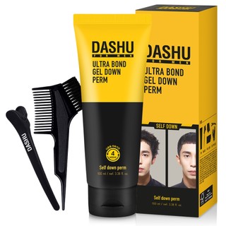 Dashu for Men Ultra Bond Gel Hair Down Perm 100ml + Lược chải + Lưỡi + Găng tay + Perm, 100ml, 1 miếng