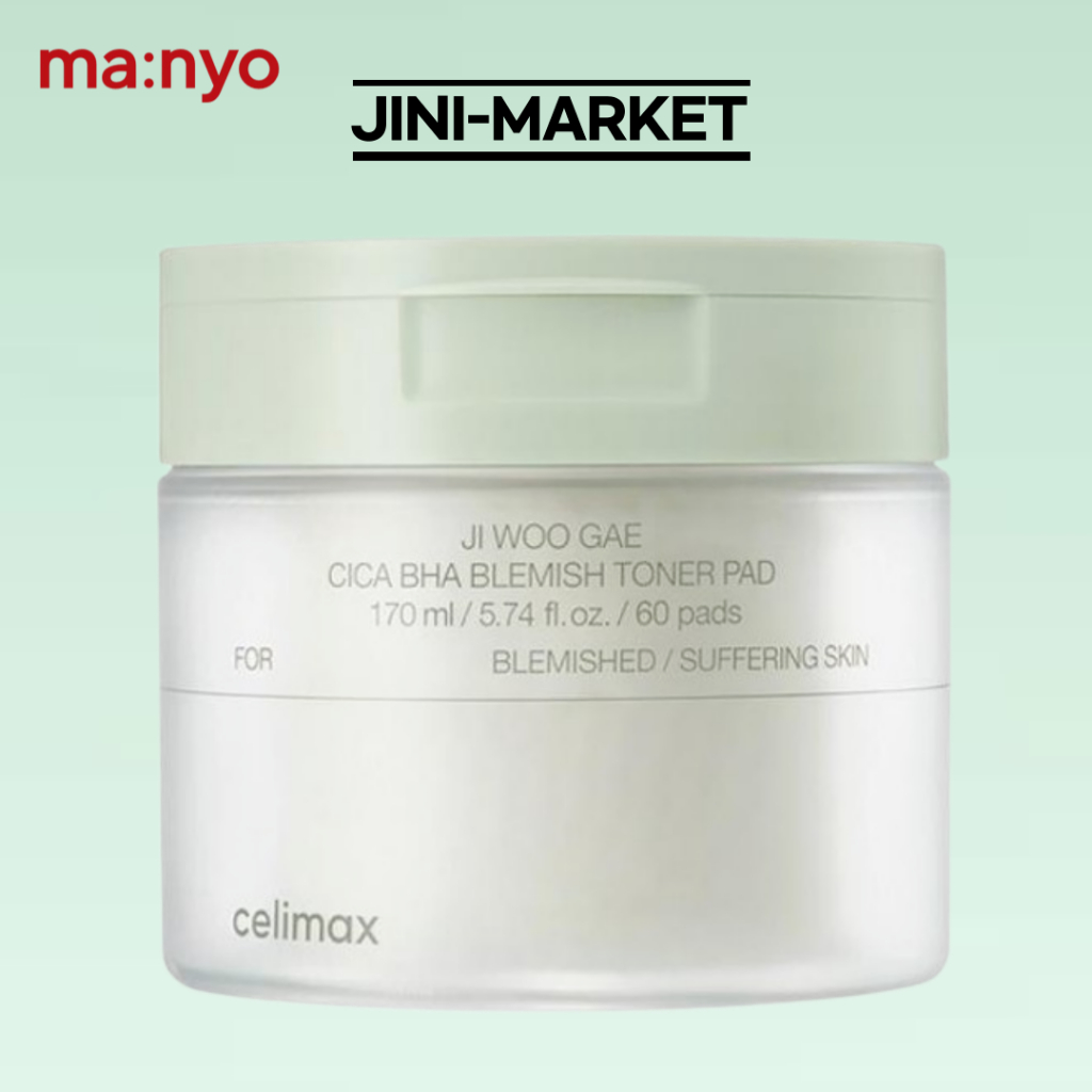[Celimax] Jiwoogae Cica BHA Blemish Toner Pad 170ml, 60 miếng