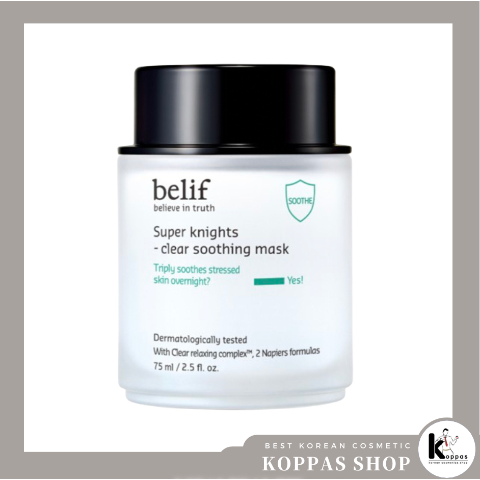 [Belif] Super Knights Clear Soothing Mask 75mL Mặt nạ làm dịu trong suốt Super Knights 75mL