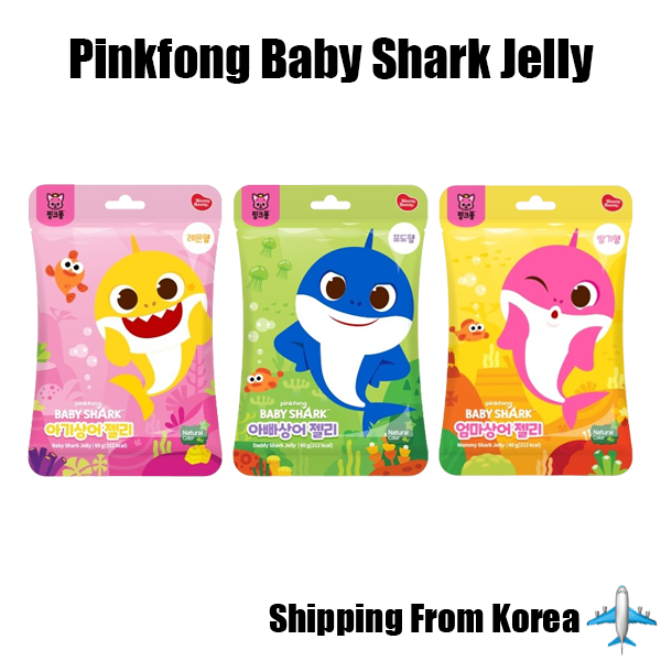 [Pinkfong] Thạch Cá Mập Bé 60g | Cá Mập Bé (Hương chanh) / Cá Mập Bố (Hương Nho) / Cá Mập Mẹ (Hương Dâu)