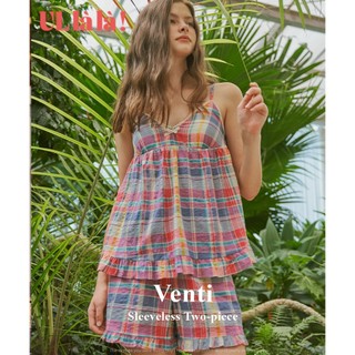  (24163TWTNSN) ULLALA PYJAMAS Venti BỘ NGỦ HAI DÂY MÙA HÈ CARO COTTON Free Size