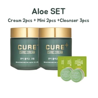  Kem Aloe Cure Plus 80g x 2p + Cure2X Mini 3.5g x 2p + Sữa rửa mặt 2ml x 3p, 80g, 1 Bộ