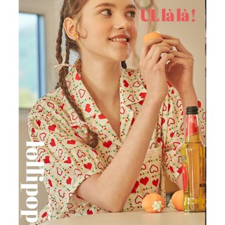  (24182WPSN) ULLALA PYJAMAS BỘ NGỦ TAY NGẮN KẸO NGỌT LOLLIPOP COTTON 100% Free Size