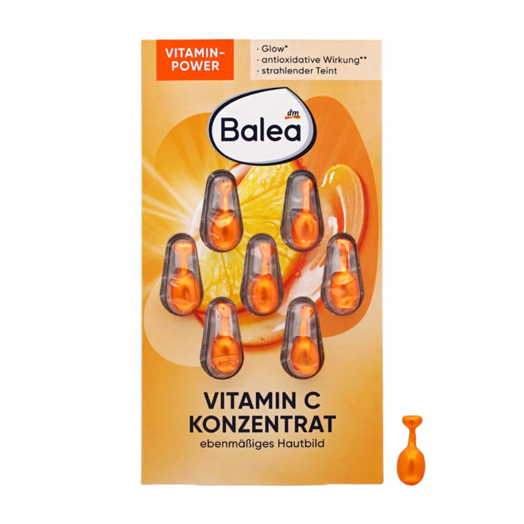 Balea Vitamin C Cô Đặc 7 Viên, Serum Vitamin Cao Làm Trắng Da Konzentrat, Hàn Quốc