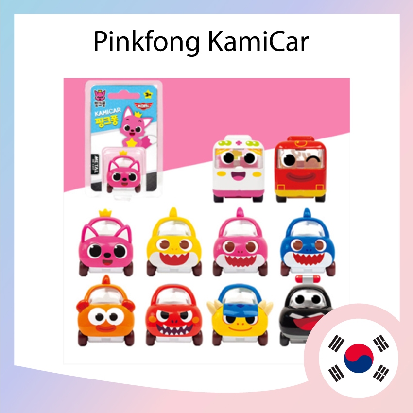 [Pinkfong] Xe mini Kamicar 10 Series / Pinkfong, Daddy Shark, Mommy Shark, Baby Shark