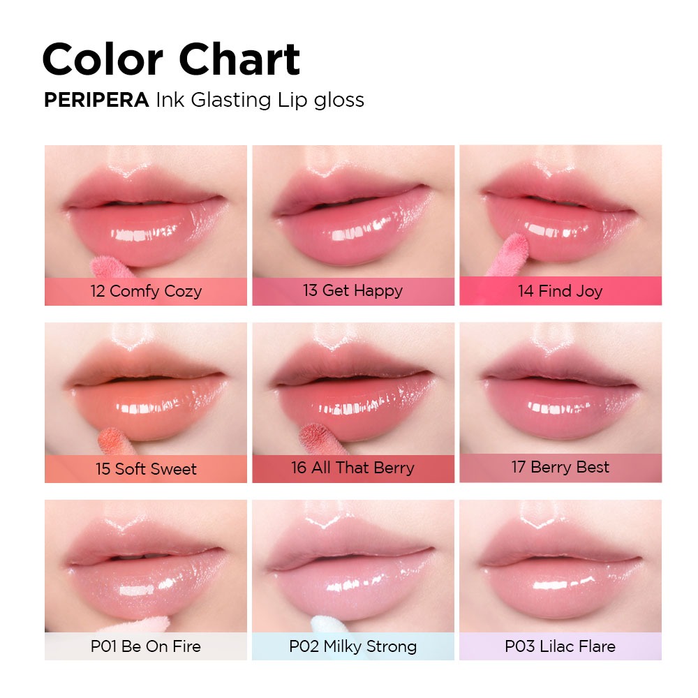 [PERIPERA - MÀU MỚI] | Ink Glasting Lip Gloss 4.5ml (Môi đầy đặn, Không dính, Đầu cỡ lớn, Thuần chay) | BigBuy360 - bigbuy360.vn