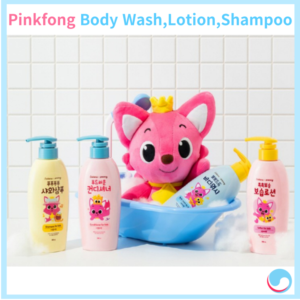 Sữa tắm PINKFONG, Sữa dưỡng ẩm, Dầu gội cho trẻ em Đồ dùng tắm loại bơm (380ml)