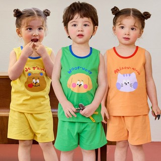 Cordi-i Bộ thun cotton ba lỗ cao cấp Friendly Tank Top 3 lựa chọn màu sắc (24SS) -CT140 từ Hàn Quốc Xuân Hè Thu Quần áo bé trai bé gái mặc nhà