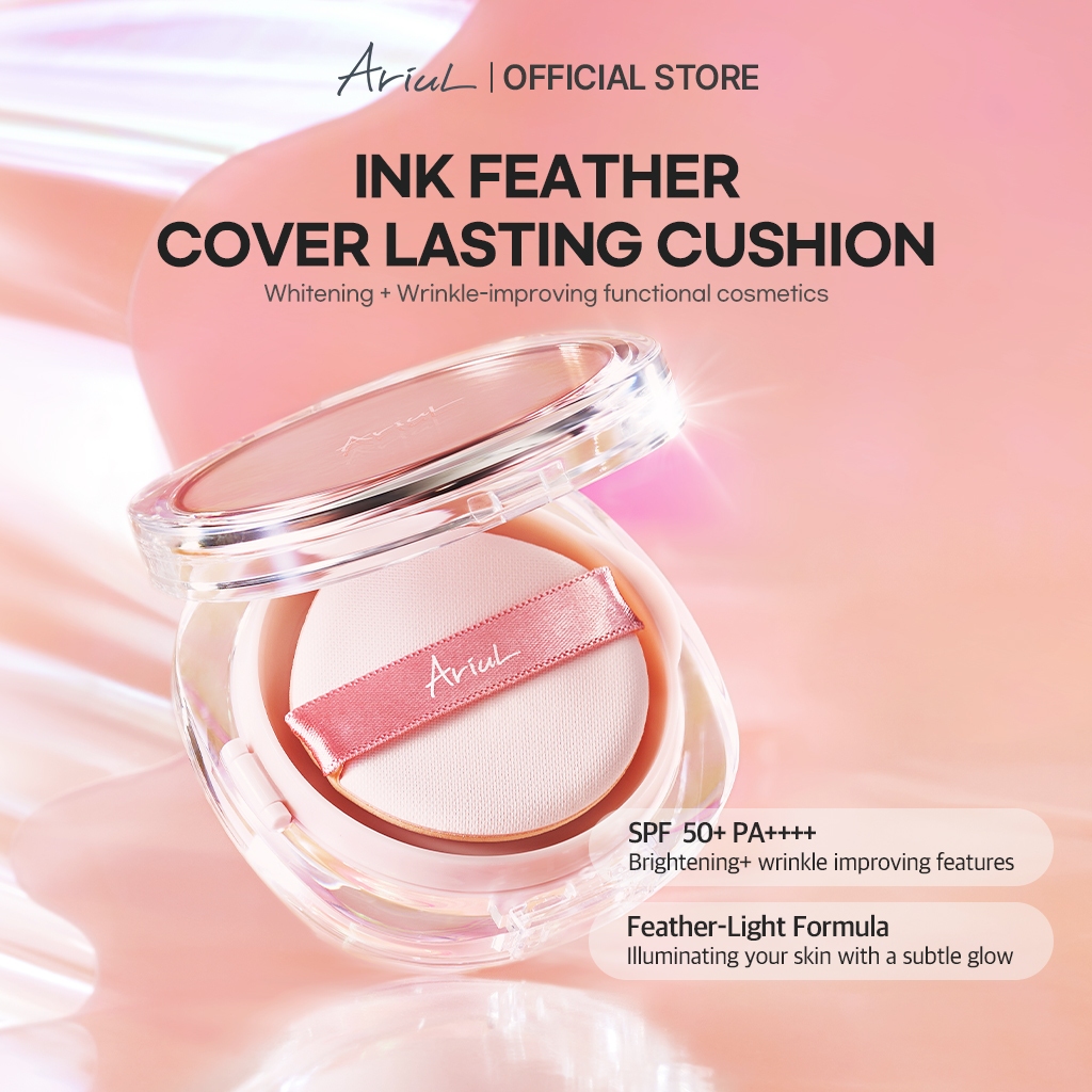 Cushion Ariul Ink the Feather Cover Lasting - Cushion mỏng nhe, tự nhiên và giữ tông tốt