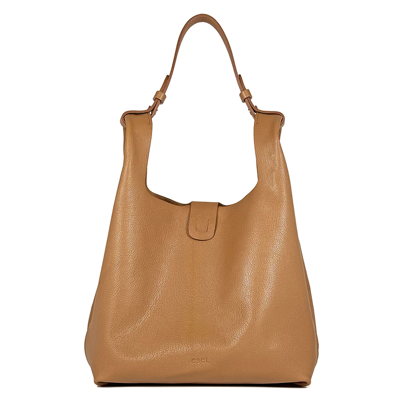 Túi thông thường M Camel Brown _ Goat Skin