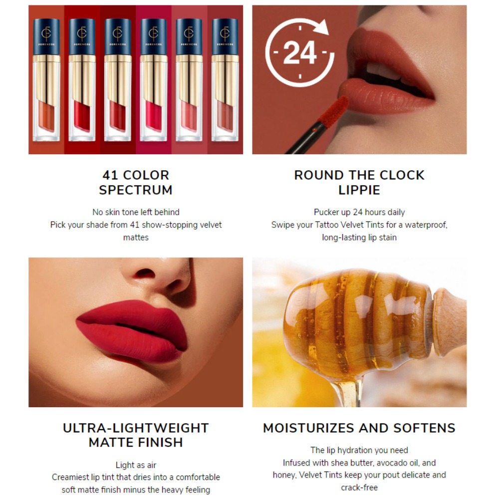 [Forencos] Tattoo Clair Velvet Tint Liptint 50 màu Soft Matte Finish | BigBuy360 - bigbuy360.vn