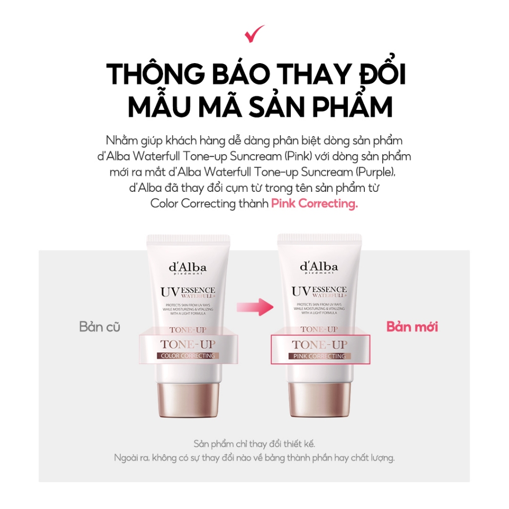[d'Alba Official] Kem chống nắng nâng tông da Waterfull Tone-up Sun Cream SPF 50+ 50ml | BigBuy360 - bigbuy360.vn