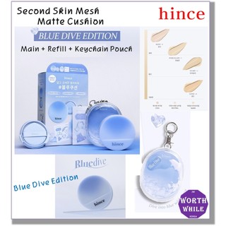 Hince second skin mesh matte cushion 12g + refill 12g + móc khóa túi spf40, pa + +