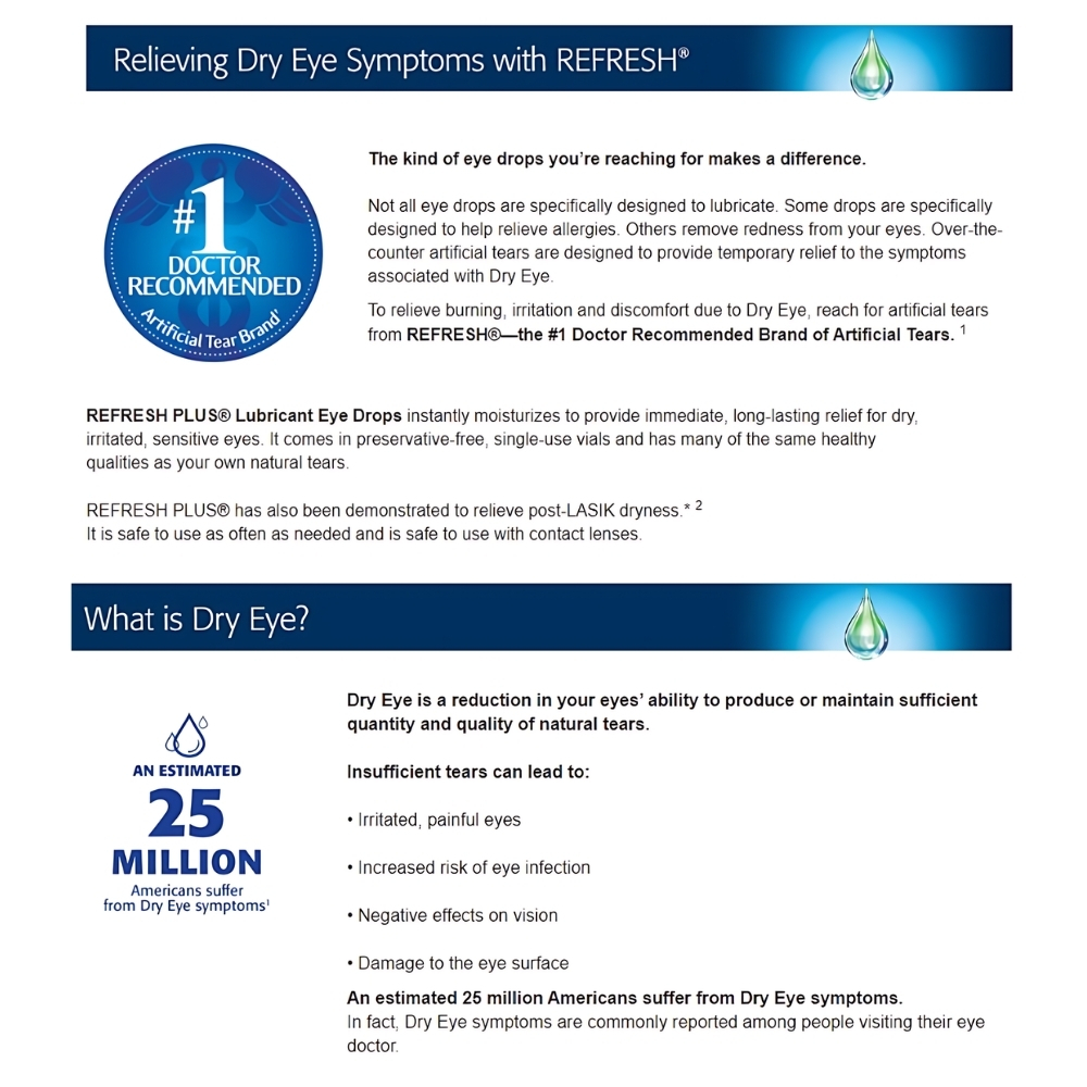 Nước Nhỏ Mắt Hàn Quốc Refresh Plus Eye Drops 30s X 0.4ml / Thuốc Nhỏ Mắt / Dưỡng Ẩm & Chăm Sóc Mắt