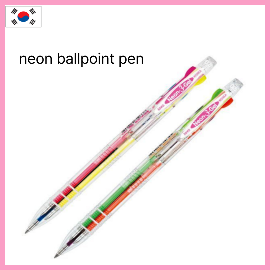 Bút bi 3 màu huỳnh quang Neon 3 gel 0,5 mm