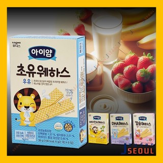 [ildong foodis] bánh xốp canxi (dâu, sữa, sữa chua, chuối)