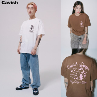 [Cavish] 61 ROAD SS TEE _ 2 màu / sản phẩm KR chính hãng 100% / vận chuyển nhanh từ KR!