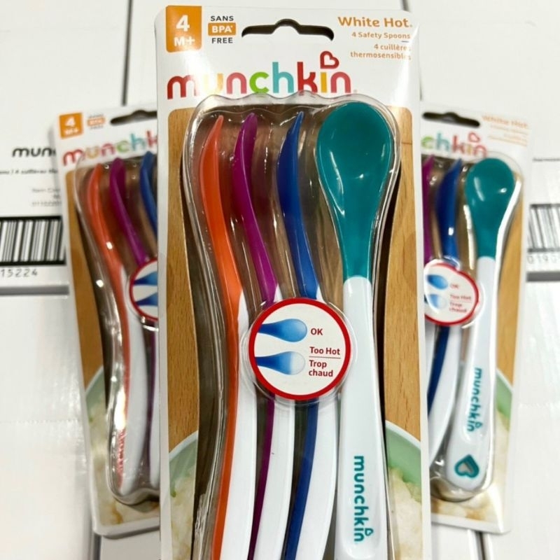 THÌA ĂN DẶM MUNCHKIN CHO BÉ 4M+ (THÌA BÁO NÓNG MUNCHKIN)