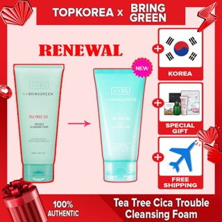  ★BRING GREEN★ Tea tree cica trouble cleansing foam 120ml   TOPKOREA   Shipping from korea 