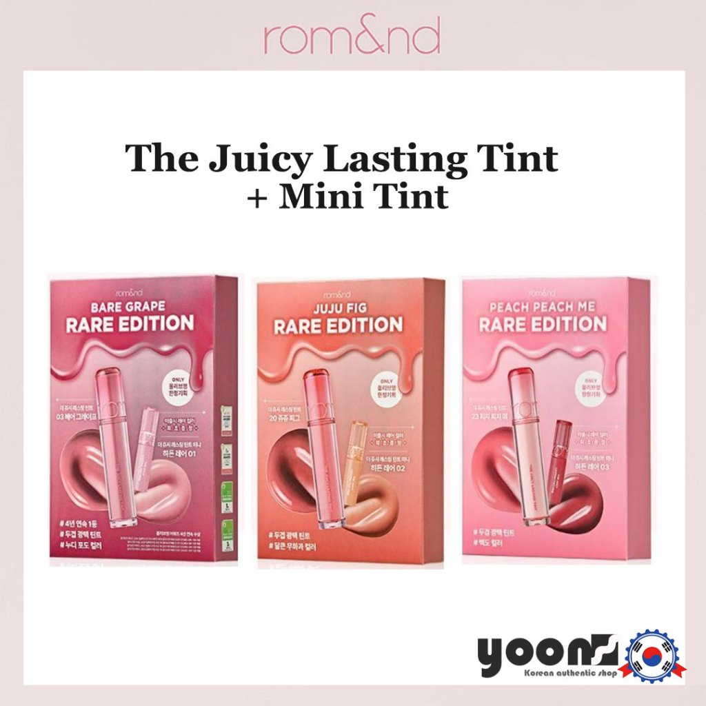 [rom & nd] The Juicy Lasting Tint + Mini Glasting Color Gloss _ Từ Hàn Quốc