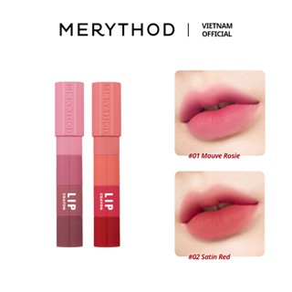[MERYTHOD] Son sáp  nhiều màu mềm mướt Reel Edge Lip Crayon 4g