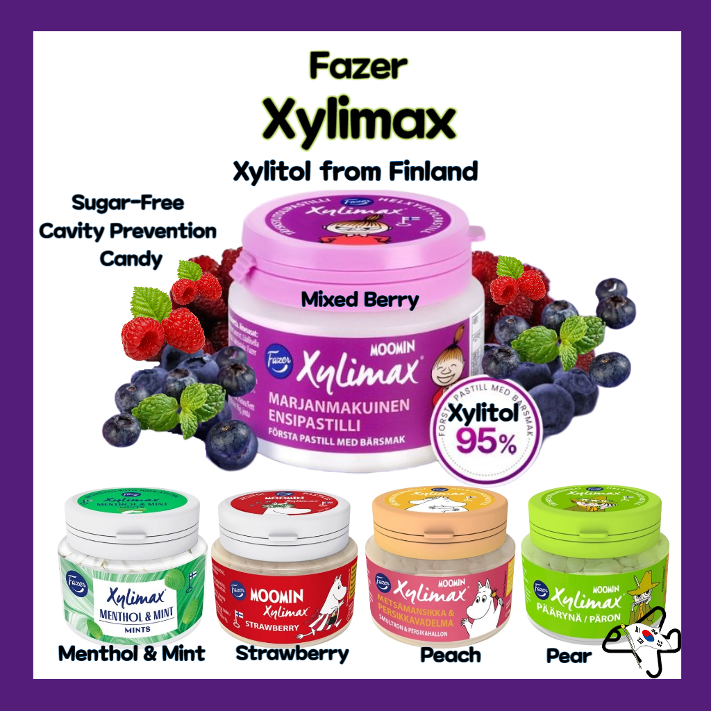 Fazer Xylimax / Xylitol Candy / Phần Lan Xylitol / Kẹo ngăn ngừa rụng răng cho trẻ em không đường