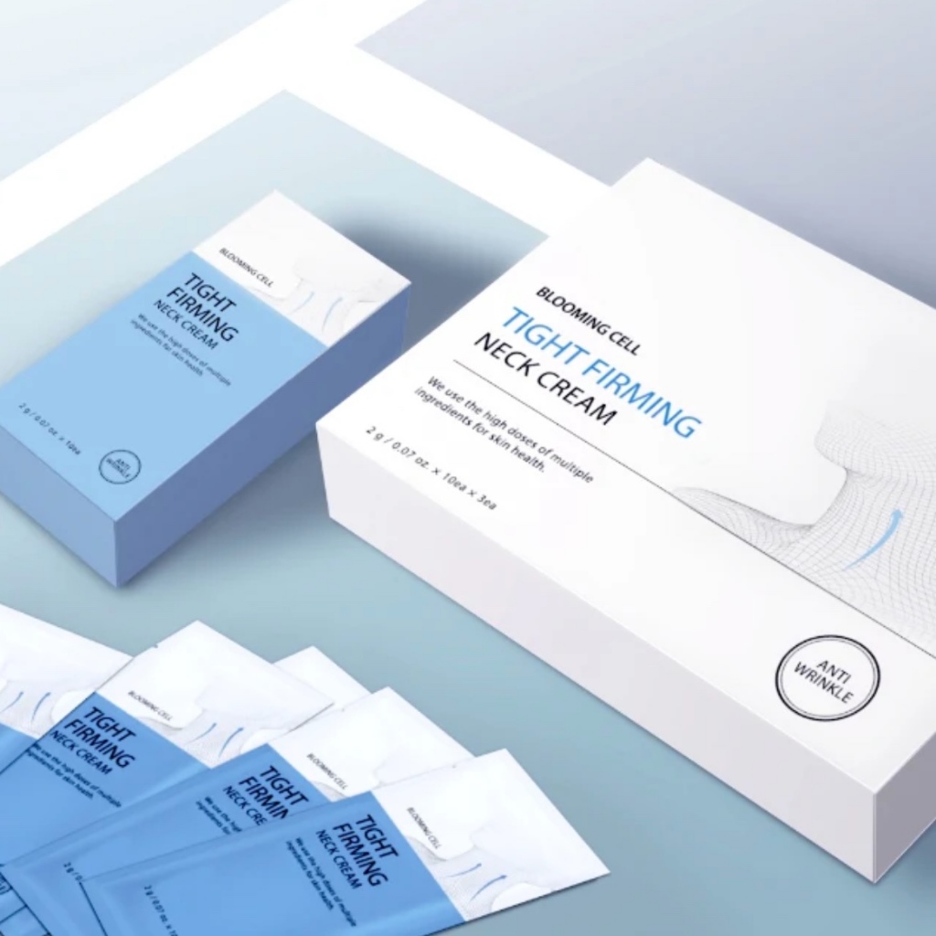 Kem nâng cơ và mờ nhăn vùng cổ Blooming Cell Tight Firming Neck Cream 2g x 10ea x 3 ea