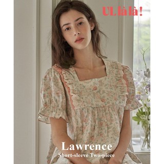  (24177WTSSN) ULLALA PYJAMA BỘ NGỦ HAI MẢNH Lawrence Free Size 100% COTTON MÀU KEM