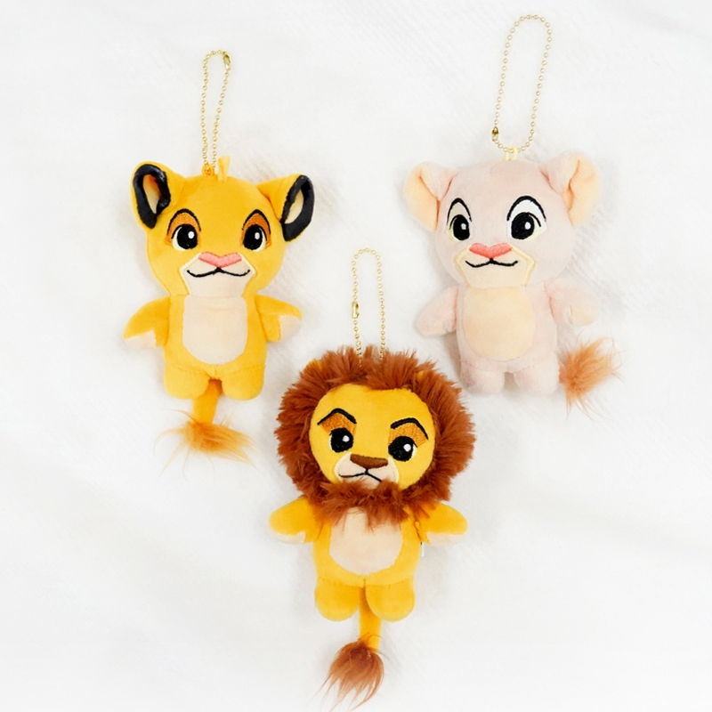 Disney Lion King Simba Nala Mufasa KeyRing Móc Khóa Nhồi Bông Sang Trọng Loại Đồ Chơi Từ Hàn Quốc