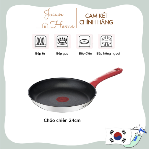 TEFAL Chảo Chiên Bếp Từ 24cm Chống Dính Phủ Titan - TEFAL Hàng Chính Hãng