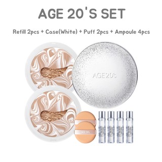  Hộp đựng Sparkle Age 20s (Trắng) + Đổ lại 12,5g x 2 cái + Ampoule 10ml x 4 cái