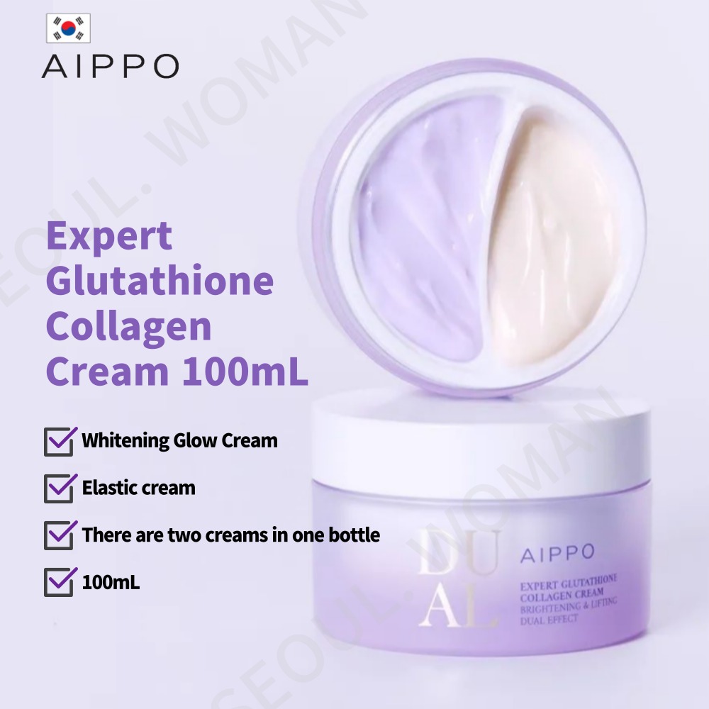 AIPO Expert Glutathione Collagen Cream 100ml Kem dưỡng trắng da phát sáng, Kem đàn hồi, Peptide, Glu