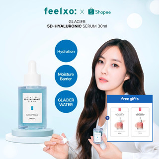 Tinh chất FEELXO Glacier 5D Hyaluronic Serum 30ml chứa axit hyaluronic+phức hợp B5 (panthenol)
