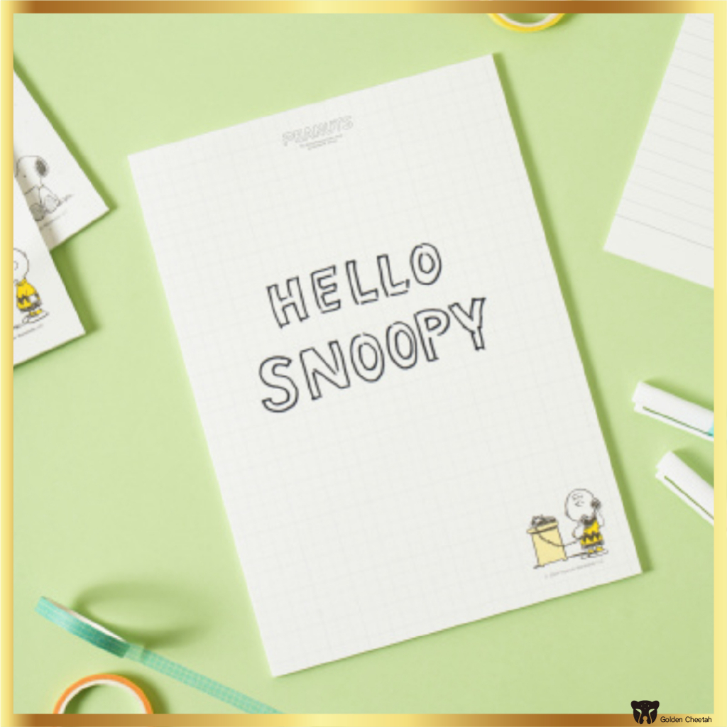 [Daiso Korea x PANUTS] Snoopy A5 Notepad 40 tờ